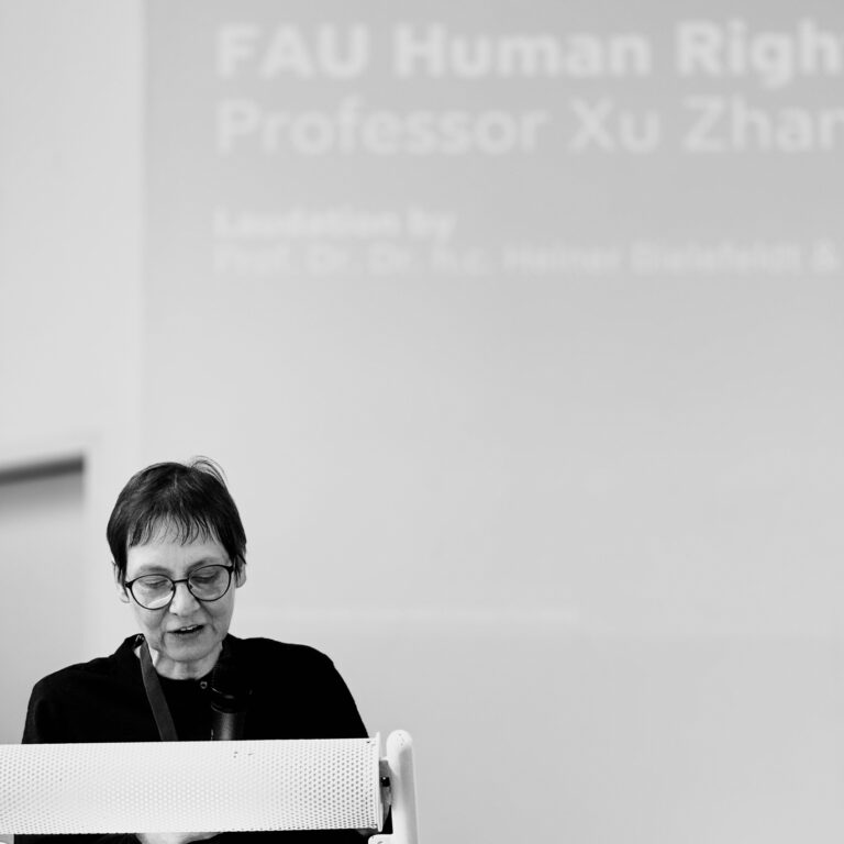 FAU Human Rights Award goes to Professor Xu Zhangrun