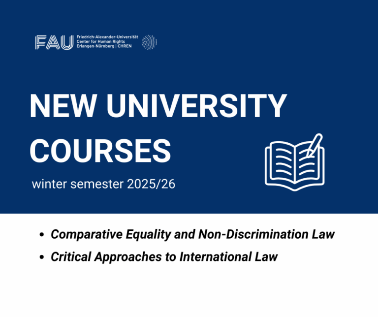 New International Courses in Winter Semester 2025/26