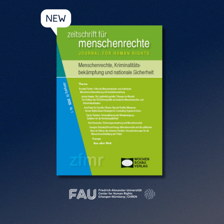 „Menschenrechte, Kriminalitätsbekämpfung und nationale Sicherheit“ zfmr 1/25