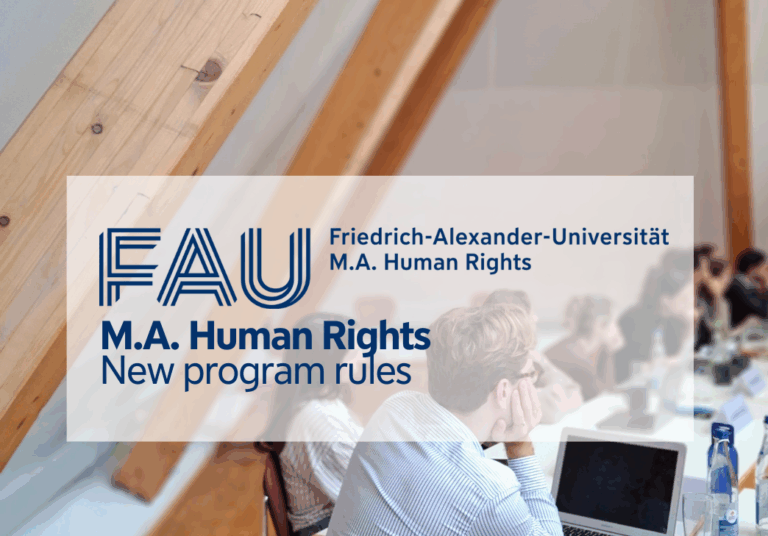 M. A. Human Rights – New program rules