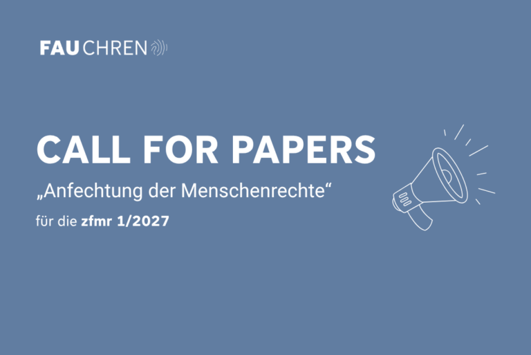 Call for Papers: Contestation of Human Rights – zfmr 1/2027